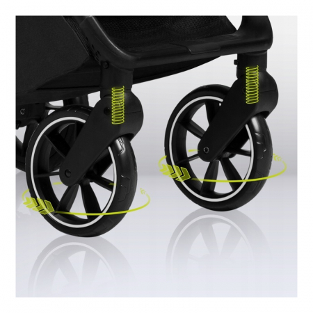 Lionelo - Carucior sport Cloe, De la nastere, Cu accesorii, Cadru din aluminiu, 0-22 kg, Usor, Pliabil cu o singura mana, Ideal pentru toate tipurile de suprafete, Maro [22]