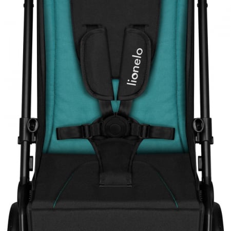 Lionelo - Carucior sport Cloe, De la nastere, Cu accesorii, Cadru din aluminiu, 0-22 kg, Usor, Pliabil cu o singura mana, Ideal pentru toate tipurile de suprafete, Verde smarald [16]