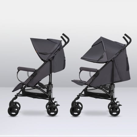 Lionelo - Carucior sport Elia, Cu husa de picioare, Cu plasa de tantari, Conform cu standardul european de securitate EN1888-1, Gri inchis [15]