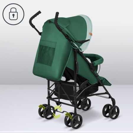 Lionelo - Carucior sport Elia, Cu husa de picioare, Cu plasa de tantari, Conform cu standardul european de securitate EN1888-1, Verde inchis [18]