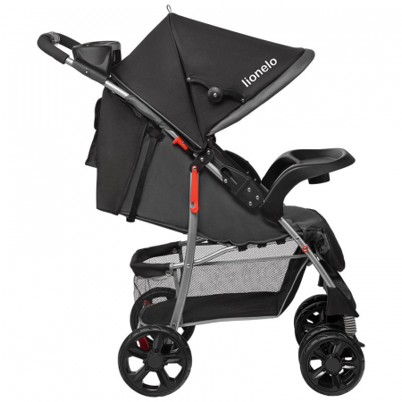 Lionelo - Carucior sport Emma Plus, Cu tavita, 2 Suporturi pentru pahar, Geanta accesorii, Conform cu standardul european de securitate EN1888-1, Stone [3]
