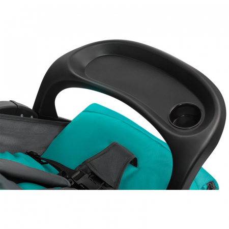 Lionelo - Carucior sport Emma Plus, Cu tavita, 2 Suporturi pentru pahar, Geanta accesorii, Conform cu standardul european de securitate EN1888-1, Vivid Turquoise [9]