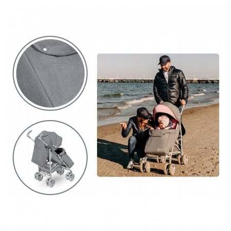 Lionelo - Carucior sport Irma, Cu husa de picioare, Cu plasa de tantari, Conform cu standardul european de securitate EN1888-1, Gri [35]