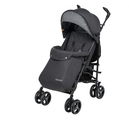 Lionelo - Carucior sport Irma, Cu husa de picioare, Cu plasa de tantari, Conform cu standardul european de securitate EN1888-1, Negru [6]