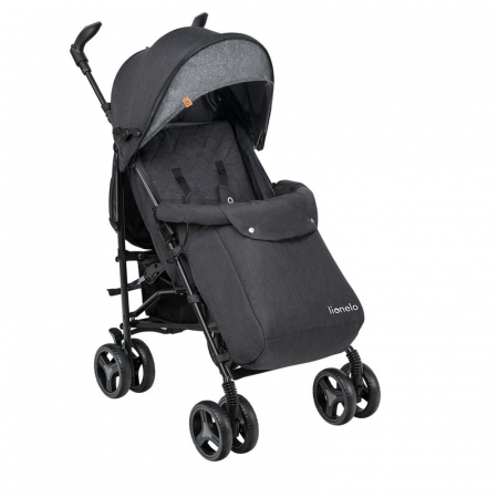 Lionelo - Carucior sport Irma, Cu husa de picioare, Cu plasa de tantari, Conform cu standardul european de securitate EN1888-1, Negru [5]