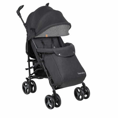 Lionelo - Carucior sport Irma, Cu husa de picioare, Cu plasa de tantari, Conform cu standardul european de securitate EN1888-1, Negru [7]