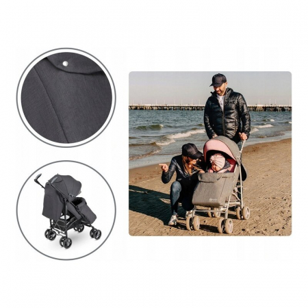 Lionelo - Carucior sport Irma, Cu husa de picioare, Cu plasa de tantari, Conform cu standardul european de securitate EN1888-1, Negru [33]