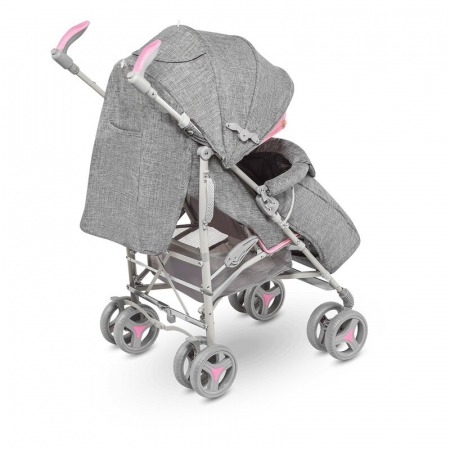 Lionelo - Carucior sport Irma, Cu husa de picioare, Cu plasa de tantari, Conform cu standardul european de securitate EN1888-1, Roz [12]