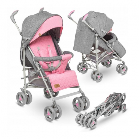 Lionelo - Carucior sport Irma, Cu husa de picioare, Cu plasa de tantari, Conform cu standardul european de securitate EN1888-1, Roz [1]