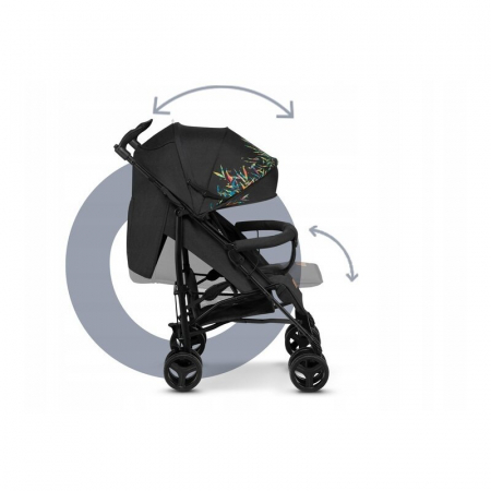 Lionelo - Carucior sport Irma Dreamin\', Editie limitata, Cu husa de picioare, Cu plasa de tantari, Conform cu standardul european de securitate EN1888-1, Negru [11]