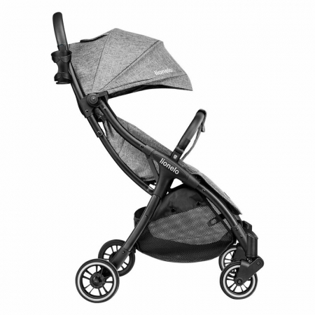 Lionelo - Carucior sport Julie One, De la nastere, Cu accesorii, Cadru din aluminiu, 0-22 kg, Conform cu standardele europene de securitate EN1888-1 si EN1888-2, Gri [6]