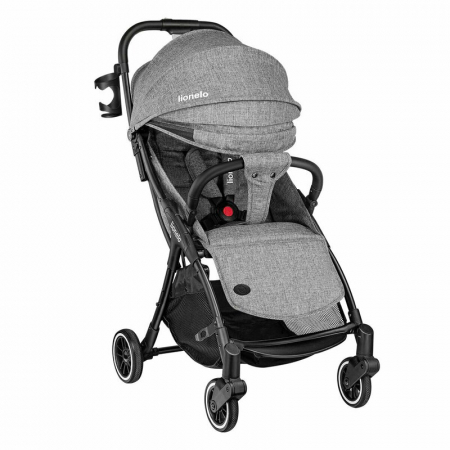 Lionelo - Carucior sport Julie One, De la nastere, Cu accesorii, Cadru din aluminiu, 0-22 kg, Conform cu standardele europene de securitate EN1888-1 si EN1888-2, Gri [19]