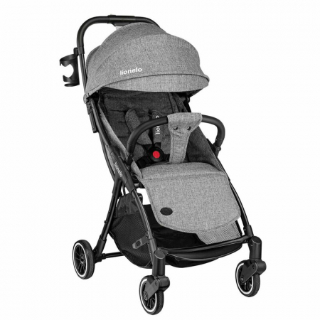 Carucioare sport si pliabile - Lionelo - Carucior sport Julie One, De la nastere, Cu accesorii, Cadru din aluminiu, 0-22 kg, Conform cu standardele europene de securitate EN1888-1 si EN1888-2, Gri