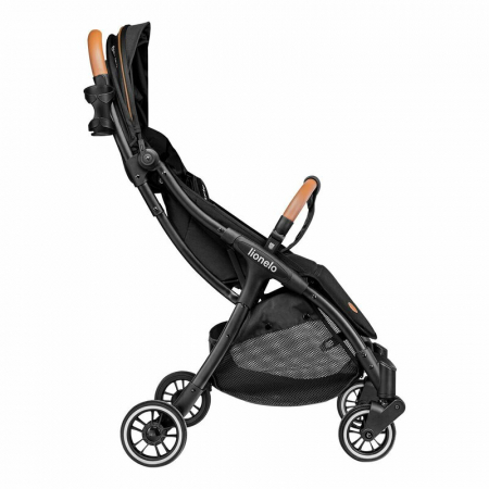 Lionelo - Carucior sport Julie One, De la nastere, Greutate redusa, Cu accesorii, Cadru din aluminiu, 0-22 kg, Conform cu standardele europene de securitate EN1888-1 si EN1888-2, Negru [8]