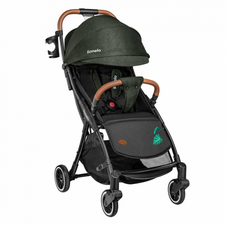 Carucioare sport si pliabile - Lionelo - Carucior sport Julie One, De la nastere, Greutate redusa, Cu accesorii, Cadru din aluminiu, 0-22 kg, Conform cu standardele europene de securitate EN1888-1 si EN1888-2, Verde Tropical