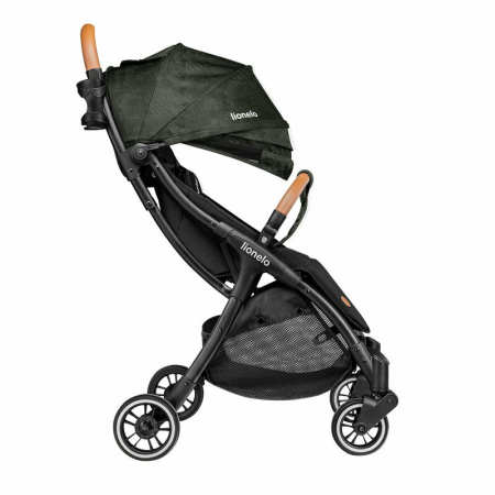 Lionelo - Carucior sport Julie One, De la nastere, Greutate redusa, Cu accesorii, Cadru din aluminiu, 0-22 kg, Conform cu standardele europene de securitate EN1888-1 si EN1888-2, Verde Tropical [13]