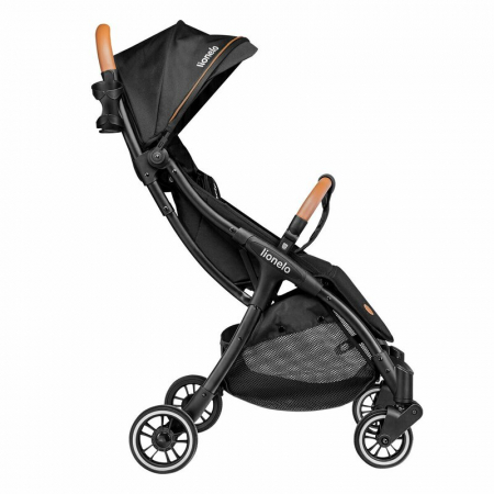 Lionelo - Carucior sport Julie One, De la nastere, Greutate redusa, Cu accesorii, Cadru din aluminiu, 0-22 kg, Conform cu standardele europene de securitate EN1888-1 si EN1888-2, Negru [7]