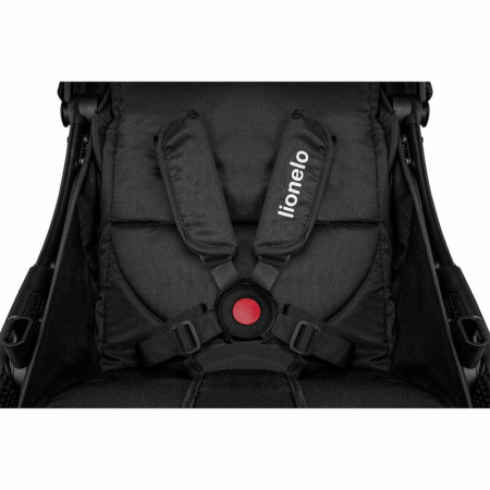 Lionelo - Carucior sport Julie One, De la nastere, Greutate redusa, Cu accesorii, Cadru din aluminiu, 0-22 kg, Conform cu standardele europene de securitate EN1888-1 si EN1888-2, Negru [11]