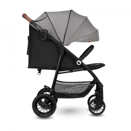 Lionelo - Carucior sport Zoey, De la nastere, Cu accesorii, Cadru din aluminiu, 0- 15 kg, Conform cu standardul european de securitate EN1888-1, Gri [9]