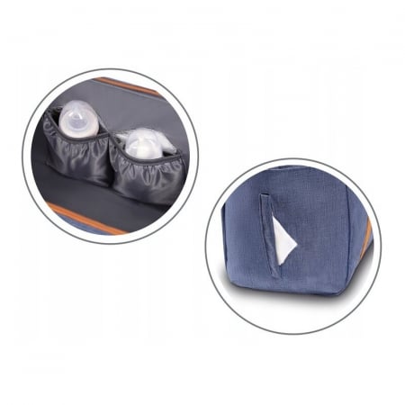 Lionelo - Geanta pentru mamici Ida Cu multiple compartimente, Albastru [12]
