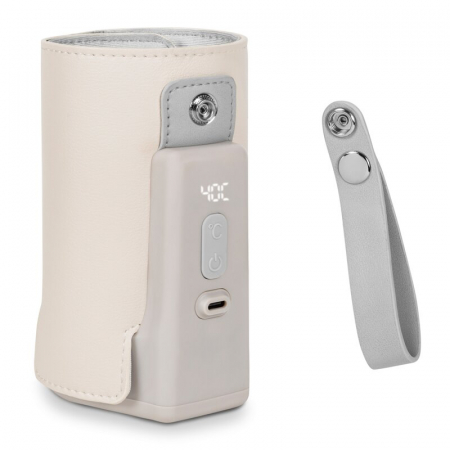 Lionelo - Incalzitor biberoane ThermUp Go Plus, Portabil, Cu aspect elegant, Temperatura constanta pana la 24 h, Incarcare USB, Bej [10]
