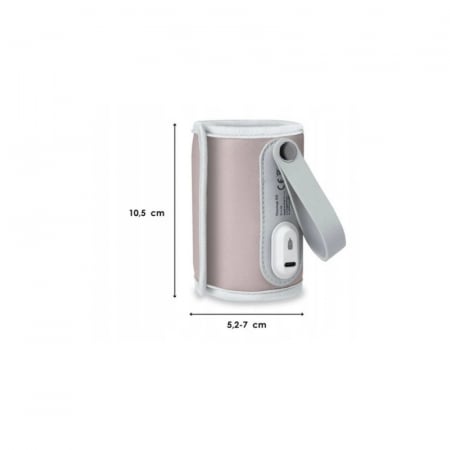 Lionelo - Incalzitor biberoane ThermUp Go, Portabil, Temperatura constanta pana la 24 h, Incarcare USB, Roz [6]