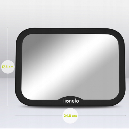 Lionelo - Oglinda auto retrovizoare, Sett, 25x18 cm, Rotire 360 grade, Universala, Black Carbon [1]