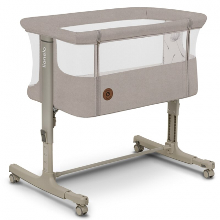 Lionelo - Patut co-sleeper 3 in 1, Aurora, Cu leganare si setare unghiulara, Include saltea cu densitate T25 si geanta transport, Reglabil in 5 pozitii, Pana la 9 kg, 0 luni+, 85x60x66 cm, Certificari [4]