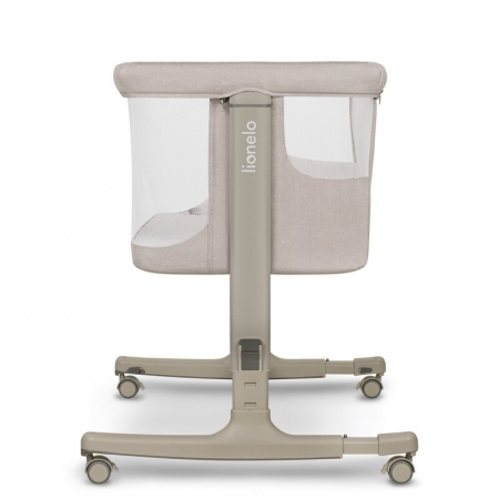 Lionelo - Patut co-sleeper 3 in 1, Aurora, Cu leganare si setare unghiulara, Include saltea cu densitate T25 si geanta transport, Reglabil in 5 pozitii, Pana la 9 kg, 0 luni+, 85x60x66 cm, Certificari [19]