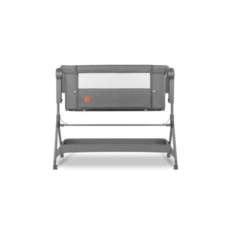 Lionelo - Patut co-sleeper Leonie Plus, Pliabil, Cu sistem de leganare, Cu setare unghiulara, Reglabil in 6 pozitii pe inaltime, Conform cu standardele europeane de securitate EN1130 si EN16890, Gri [14]