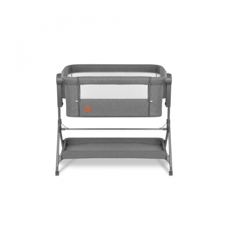 Lionelo - Patut co-sleeper Leonie Plus, Pliabil, Cu sistem de leganare, Cu setare unghiulara, Reglabil in 6 pozitii pe inaltime, Conform cu standardele europeane de securitate EN1130 si EN16890, Gri [5]
