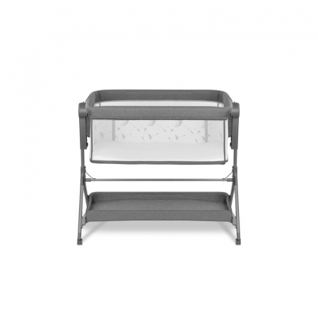 Lionelo - Patut co-sleeper Leonie Plus, Pliabil, Cu sistem de leganare, Cu setare unghiulara, Reglabil in 6 pozitii pe inaltime, Conform cu standardele europeane de securitate EN1130 si EN16890, Gri [6]