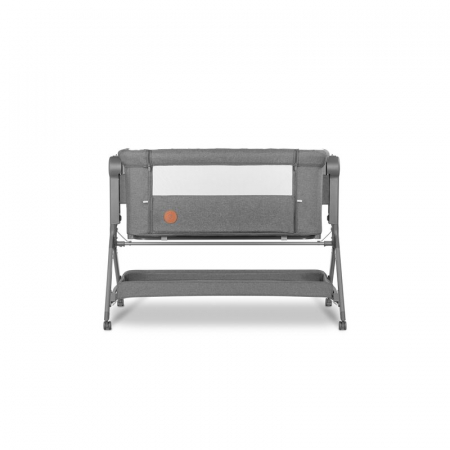 Lionelo - Patut co-sleeper Leonie Plus, Pliabil, Cu sistem de leganare, Cu setare unghiulara, Reglabil in 6 pozitii pe inaltime, Conform cu standardele europeane de securitate EN1130 si EN16890, Gri [10]