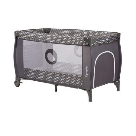 Patut pliant cu doua nivele, 120x60 cm, arcada jucarii, masuta de infasat, vibratii, melodii,Grey Scandi [5]