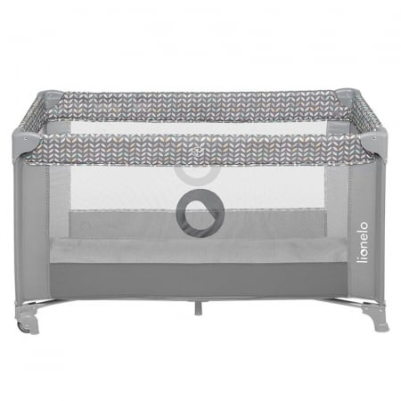 Patut pliant cu un nivel Stefi 120x60cm, Cu intrare laterala cu fermoar, 2 roti, Grey [5]