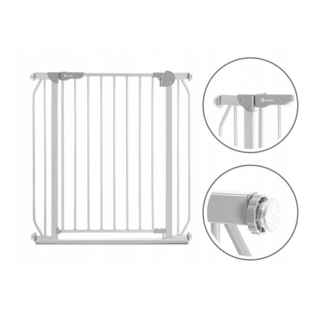 Lionelo - Poarta de siguranta prin presiune Truus Slim, 105 cm, Conform cu standardul european de securitate EN1930, Gri [5]