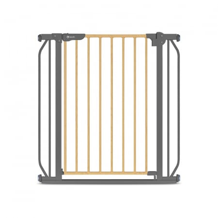Porti protectie copii - Lionelo - Poarta de siguranta prin presiune Truus Slim, 105 cm, Conform cu standardul europeane de securitate EN1930, Gri/Natur
