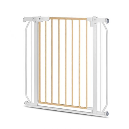 Lionelo - Poarta de siguranta prin presiune Truus Slim, 105 cm, Conform cu standardul europeane de securitate EN1930, Gri/Natur [14]