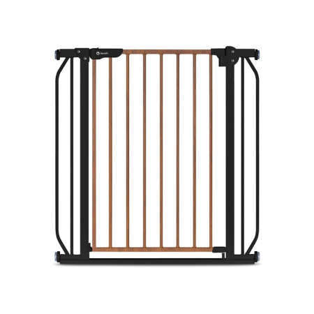 Porti protectie copii - Lionelo - Poarta de siguranta prin presiune Truus Slim, 105 cm, Conform cu standardul europeane de securitate EN1930, Negru/Natur