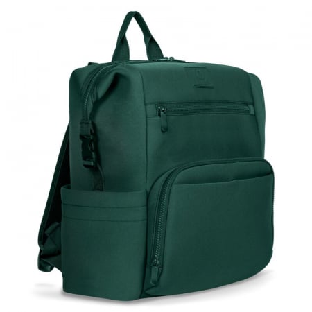 Lionelo - Rucsac impermeabil pentru mamici Cube, Cu 12 compartimente si salteluta de schimbat, Cu prindere universala de carucior, 36 x 36 x 23 cm, Verde [6]