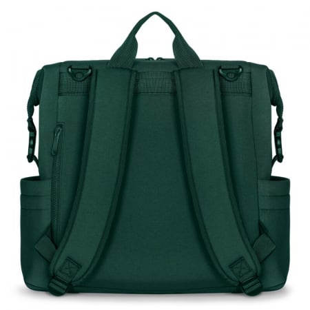 Lionelo - Rucsac impermeabil pentru mamici Cube, Cu 12 compartimente si salteluta de schimbat, Cu prindere universala de carucior, 36 x 36 x 23 cm, Verde [8]