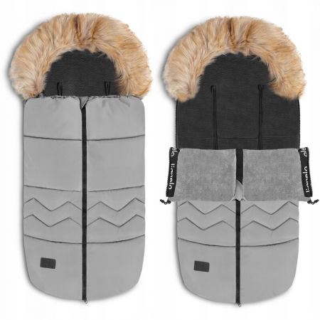 Lionelo - Sac de iarna pentru carucior Frode, 90x45 cm, Impermeabil, Universal, Gri [1]