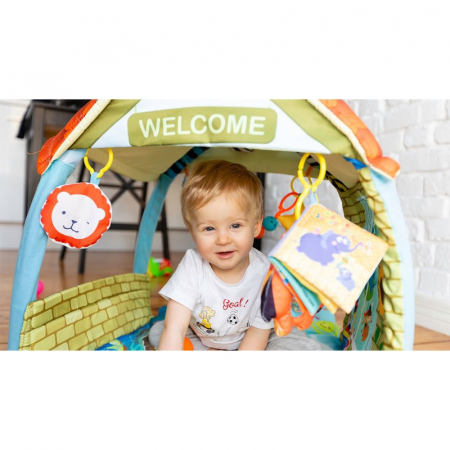 Lionelo - Salteluta educationala interactiva Agnes, Cu jucarii, Conform cu standardul european de securitate EN71, Multicolor [14]