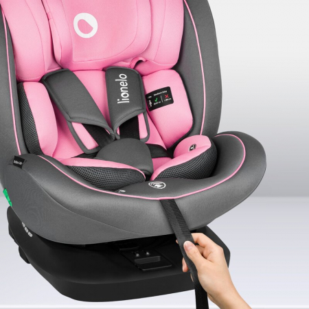 Lionelo - Scaun auto Bastiaan i-Size, 4 in 1, Protectie laterala, Cu spatar inclinabil in 4 pozitii, Cu tetiera reglabila in 7 pozitii, Rotire 360 grade, Top Tether, 0-36 Kg, 40-150 cm, Cu Isofix, Con [30]