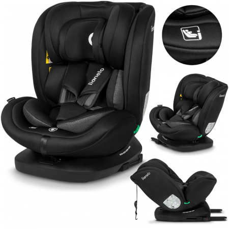 Scaune auto 15-36 kg - Lionelo - Scaun auto Bastiaan i-Size, 4 in 1, Protectie laterala, Cu spatar inclinabil in 4 pozitii, Cu tetiera reglabila in 7 pozitii, Rotire 360 grade, Top Tether, 0-36 Kg, 40-150 cm, Cu Isofix, Con