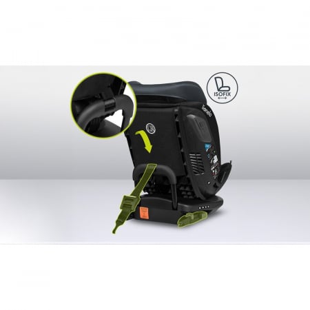 Lionelo - Scaun auto Bastiaan RWF i-Size, Pozitie de somn, Protectie laterala, Rotire 360 grade, 0-36 Kg, Cu Isofix si Centura Top Tether, Conform cu standardul european de securitate ECE R129, Gri [34]