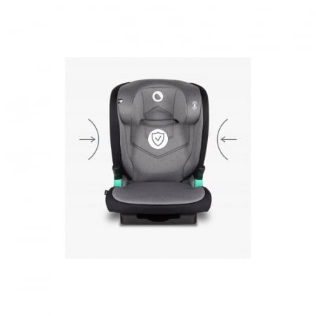 Lionelo - Scaun auto Neal Stone Spatar reglabil, Baza i-size, 15-36 Kg, cu Isofix, Conform cu standardul european de securitate ECE R129, Gri [4]