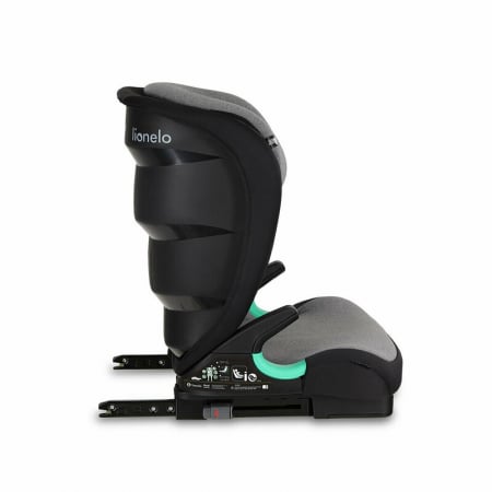 Lionelo - Scaun auto Neal Stone Spatar reglabil, Baza i-size, 15-36 Kg, cu Isofix, Conform cu standardul european de securitate ECE R129, Gri [11]