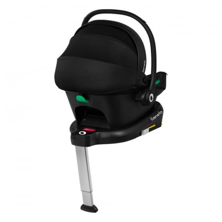 Lionelo - Scoica auto i-Size Astrid, Include baza Isofix, 0-13 Kg, 40-87 cm, Cu maner si capotina reglabile, Cu protectie laterala avansata, Salteluta confortabila , Conform cu R129, Negru/Gri [4]