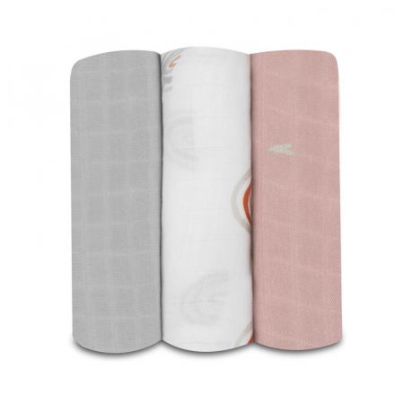 Lionelo - Set 3 scutece multifunctionale Rainbow, Din Bambus, 70x70 cm, Multicolor [2]